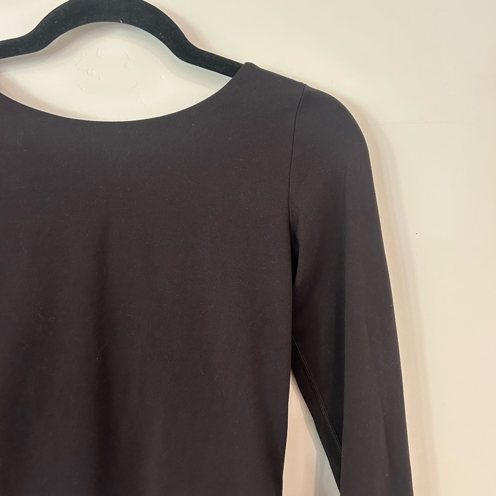 Aerie Offline Black Backless Long Sleeve Top - Picture 3 of 4